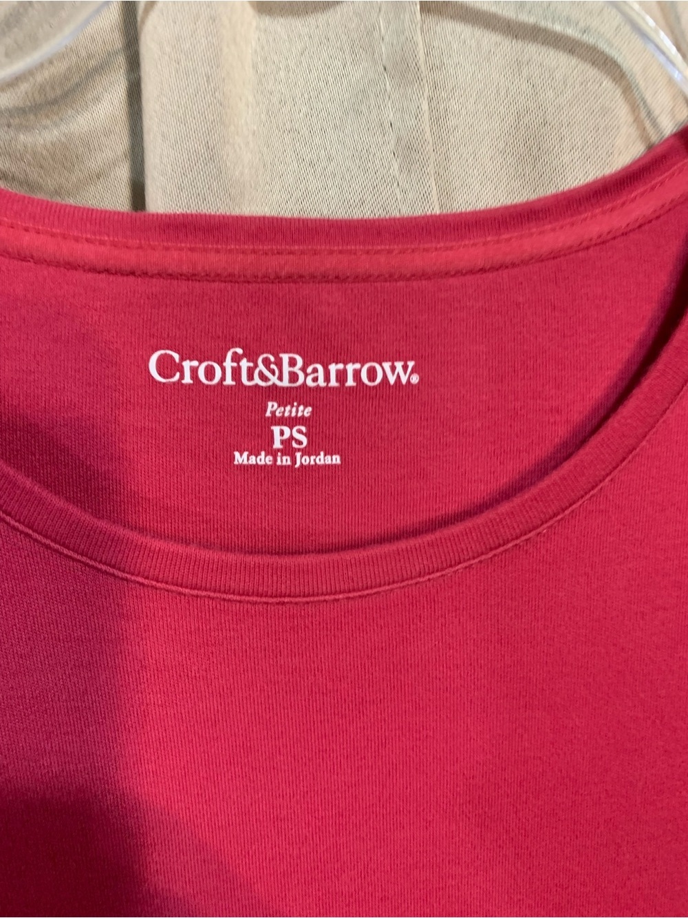 croft & barrow Girls' Hot Pink Short Sleeve Tee with Orange Layer #64/2 - Picture 2 of 7